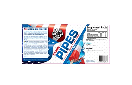 'Merica Labz Stars 'N Pipes High Explosive Pump Agent, Stimulant-Free, 6G of L-Citrulline, 20 Servings (Freedom)