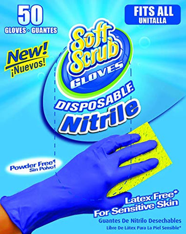 '47 Big TIME Products Soft Scrub 50 Count Disposable Nitrile Gloves