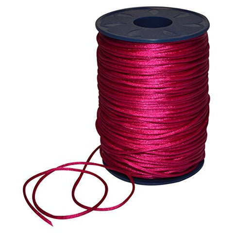 "Morex Ribbon 1305 Nylon Satin Cord Ribbon, 1/8"" by 144 Yards, Fuchsia, 1/8"" x 144 yd" (1305/144-26)