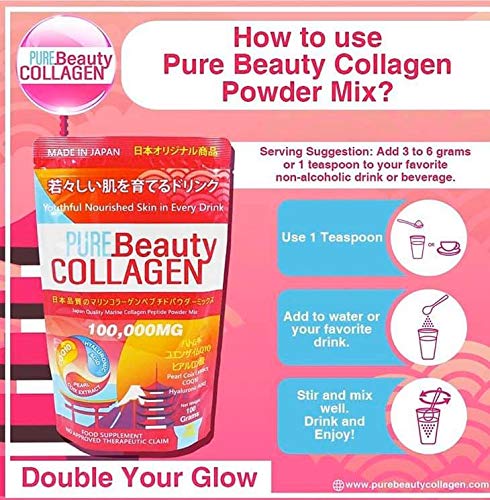 Pure Beauty Collagen & Luxcent Glutathione Caps Duo, Japan Made & Formulated - 1 Month Supply